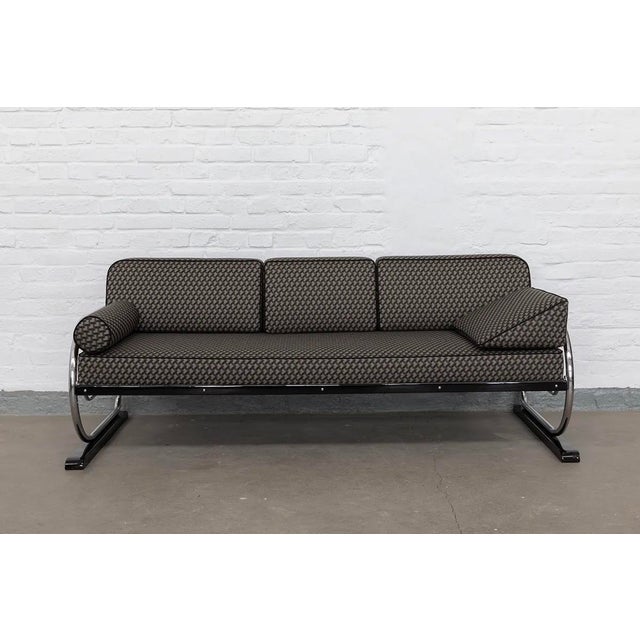 Bauhaus Steel Tube Sofa by Hynek Gottwald, 1934, in Restored conditions. Designed 1920 to 1949 I have official proof of...