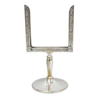 Vintage Charles S Beller Silver Plated Cigarette Holder Picture Frame W "B" Mono For Sale