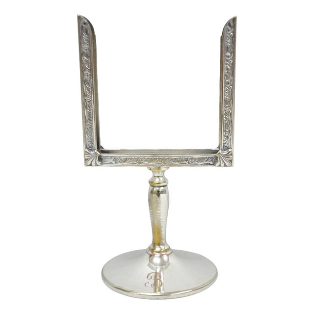 Vintage Charles S Beller Silver Plated Cigarette Holder Picture Frame W "B" Mono For Sale