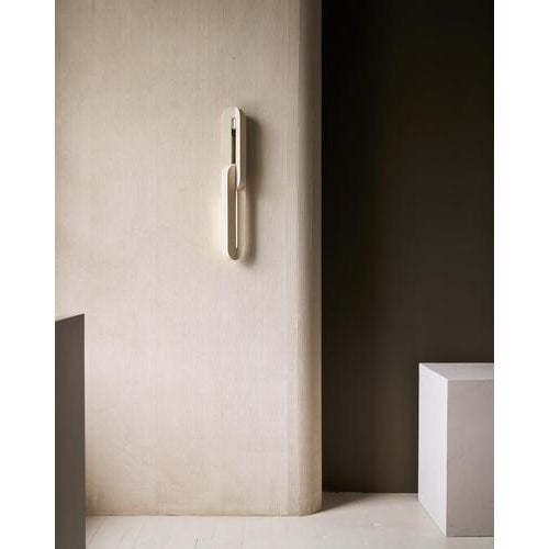 Not Yet Made - Made To Order Maillage Double Link Sconce in Saint Rafael Stone and White Brass by Farrah Sit For Sale - Image 5 of 7