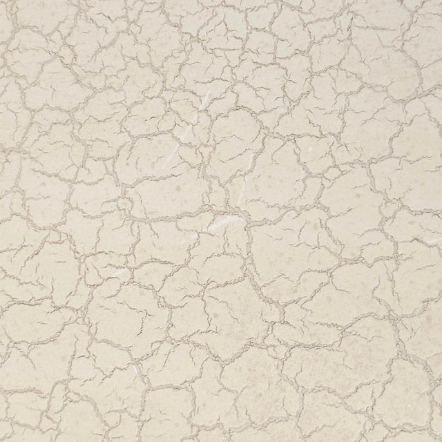 Lane 1990 Ming Style Cream Enamel Crackle Finish Side Table 27" For Sale - Image 13 of 13