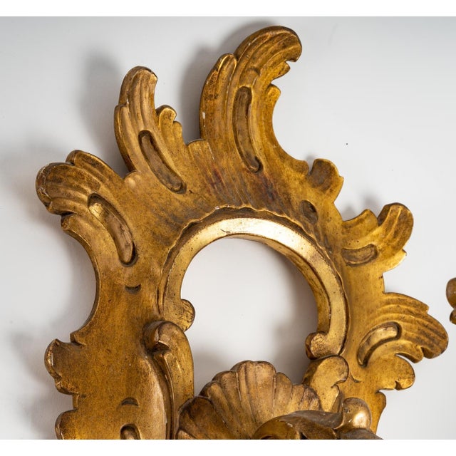Antique Giltwood Wall Lights, Set of 2 For Sale - Image 5 of 7