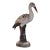 19th Century French Weathered Painted Concrete Crane Garden Sculpture For Sale