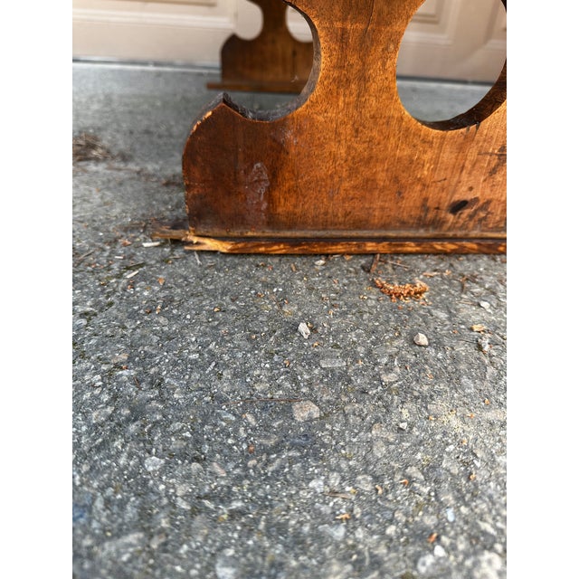 Early 20th Century Early 20th Century Trestle Bench For Sale - Image 5 of 5