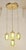 Art Nouveau ceiling lamp, manufactured 1910/15. Large brass ceiling plate mounted on an inner wooden base. Five lights...