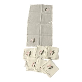 1950’s Cocktail Napkin Set - 7pcs For Sale