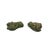 Pair Natural Jade Stone Green Brown Pixiu Fengshui Fortune Pendants Figures For Sale - Image 4 of 9