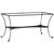 Patio or Garden Dining Room Table in Wrought Iron With Glass Top For Sale
