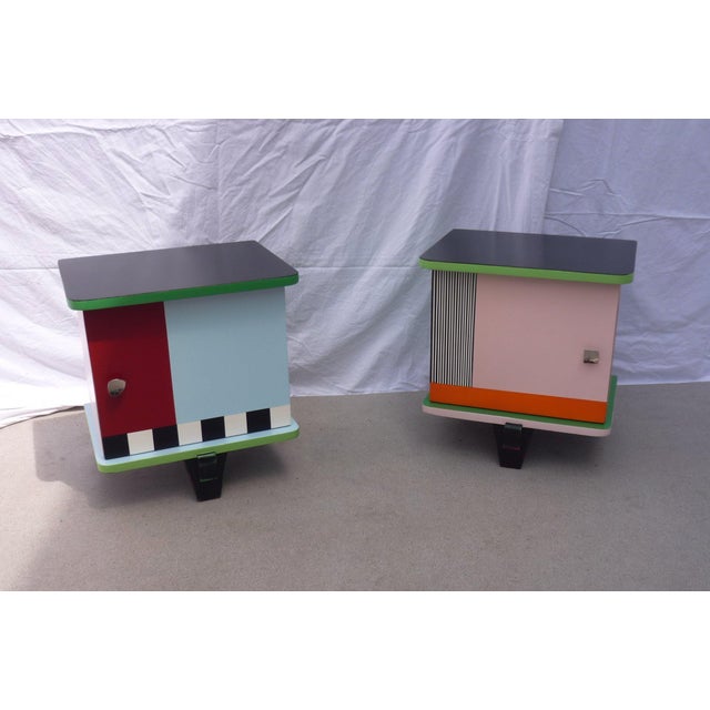 Small Vintage Bedside Tables, Set of 2 For Sale - Image 10 of 10