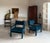 Pair Re-Upholstered Emerald Green Velvet Parsons Lounge Chairs Milo Baughman For Sale - Image 12 of 18