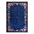 1920s Traditional Floral Antique Chinese Peking Wool Blue Hand Knotted Rug For Sale