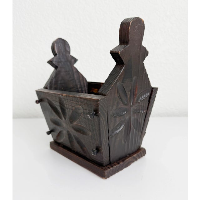 1970s Spanish Revival Wood Catchall Box For Sale - Image 4 of 11