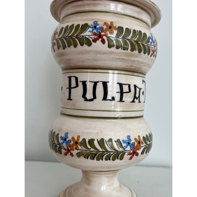 Mid-20th Century Italian Hand-Painted Apothecary Jar For Sale - Image 4 of 9