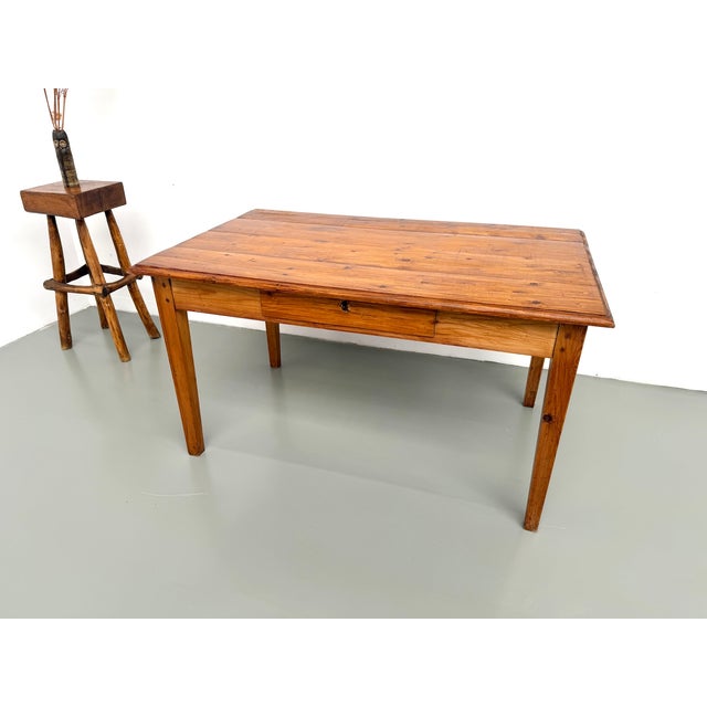 Farmhouse Table in Pine, France, 1950s For Sale - Image 9 of 18