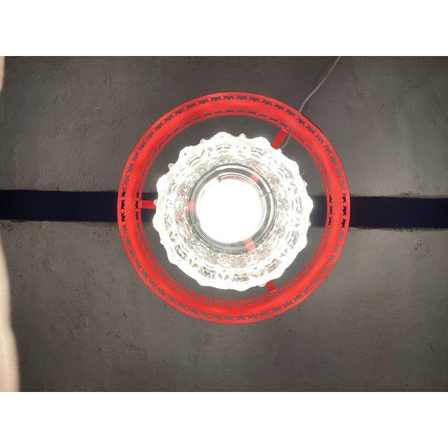 Vintage Space Age Hanging Lamp in Red, 1970s For Sale - Image 18 of 18