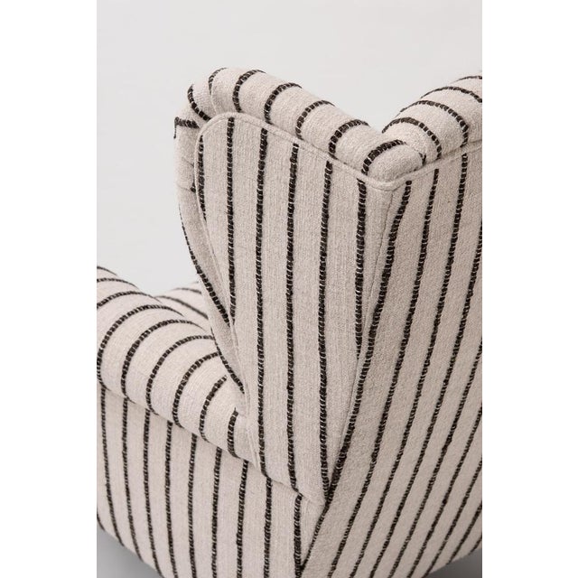 French Striped Bergère Armchairs, 1970s, Set of 2 For Sale - Image 10 of 11