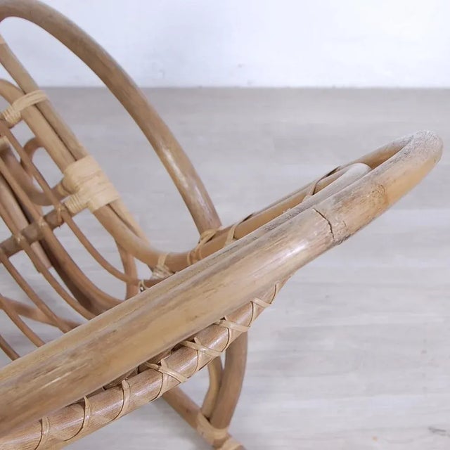 Bamboo Rocking Chair, Italy, 1970s For Sale - Image 10 of 11