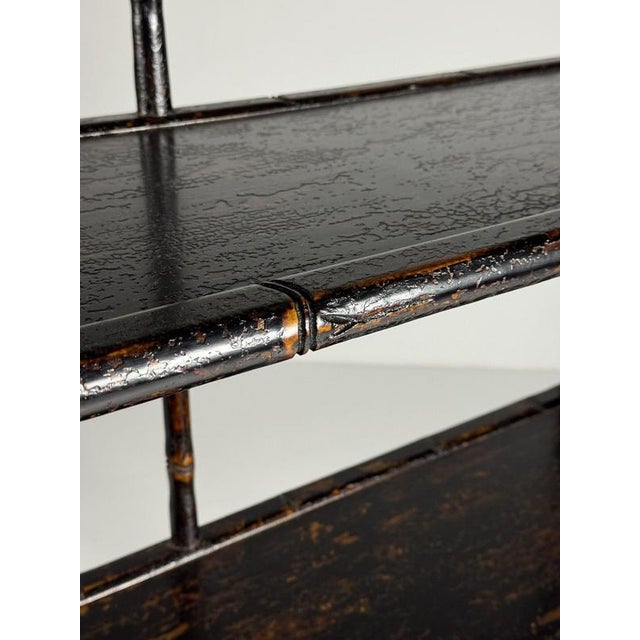 Black Bookcase in Faux Bamboo For Sale - Image 6 of 18