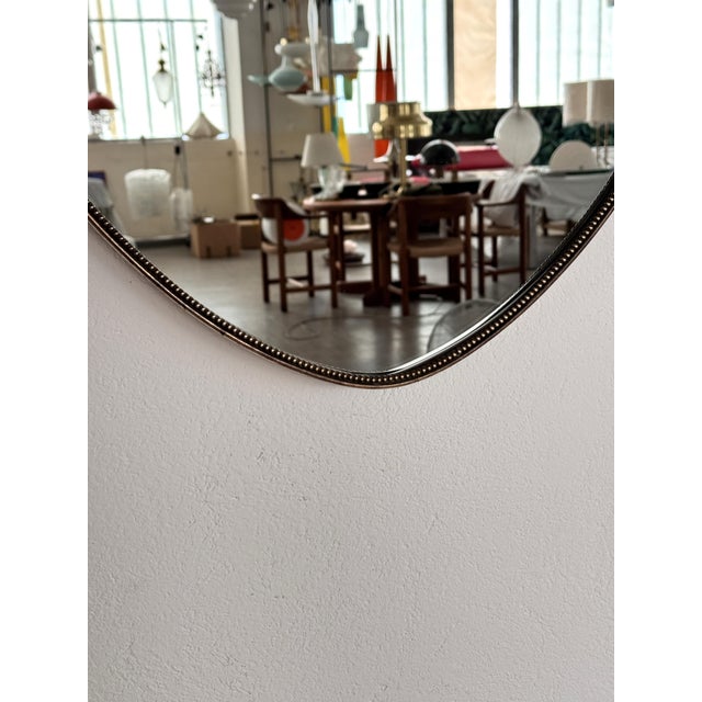 Italian Mid-Century Wall Mirror with Brass Frame and Glass, 1970s For Sale - Image 17 of 18