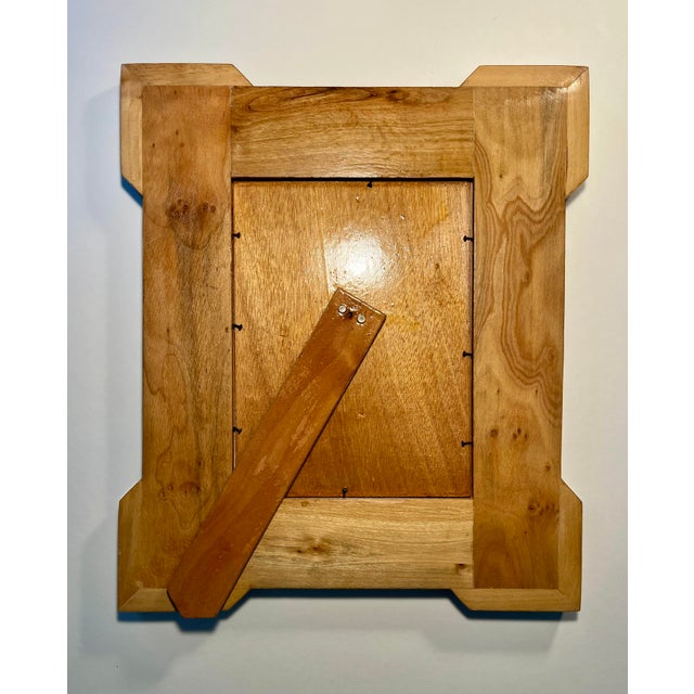 Wood Oriental Indo Syrian Gouache Polo Game Painting Gilded Brass Micromosaic Frame For Sale - Image 7 of 7