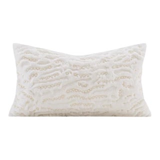 Pearl-Decorated Imitation Rabbit Fur Waist Pillow For Sale