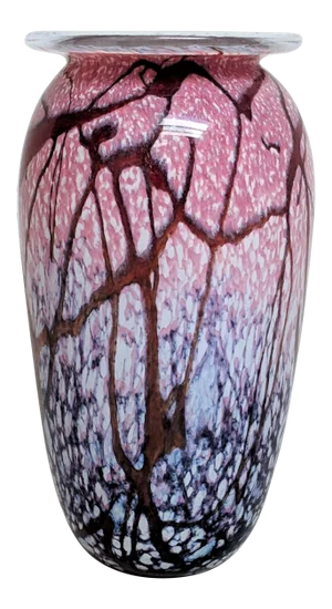 1990s Scandinavian Studio Art Glass Vase