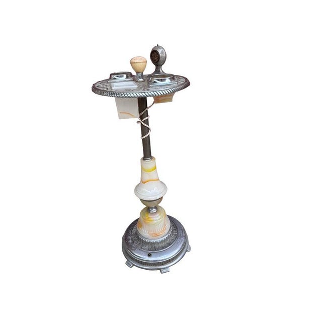 Vintage Art Deco Floor Smoking Stand Ashtray For Sale - Image 4 of 8