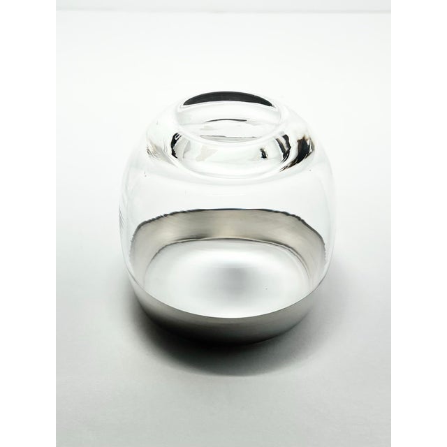 1950s Mid-Century Modern Dorthy Thorpe Silver Band Roly Poly Cocktail Glasses - Set of 4 For Sale In Dallas - Image 6 of 6