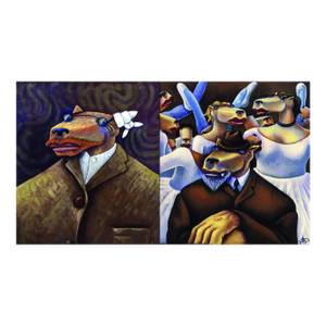 Markus Pierson "Art History Coyote Portraits of Degas and Van Gogh" 2 Serigraphs