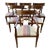 1940s Vintage Baker Furniture Regency Klismos Style Dining Chairs - Set of 6 For Sale