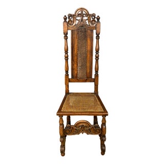Carolean High Back Chair, 1680s For Sale