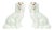 Staffordshire-Style Dogs in Pale Green, Medium - a Pair For Sale