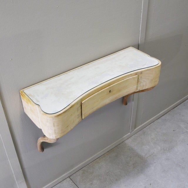 Wood Vintage Kidney-Shaped Console Table by Paolo Buffa, 1950s For Sale - Image 7 of 9