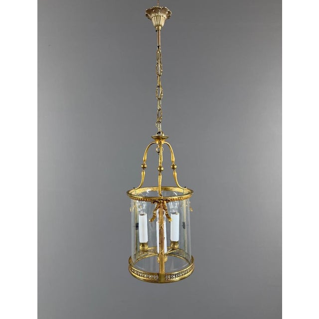 20th Century Gilt Bronze Lantern For Sale - Image 5 of 5