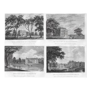 1788 English Country House Engravings - Set of Four For Sale