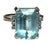 Vintage H. Stern 18k Gold Emerald Cut Aquamarine Diamond Cocktail Ring For Sale - Image 9 of 9