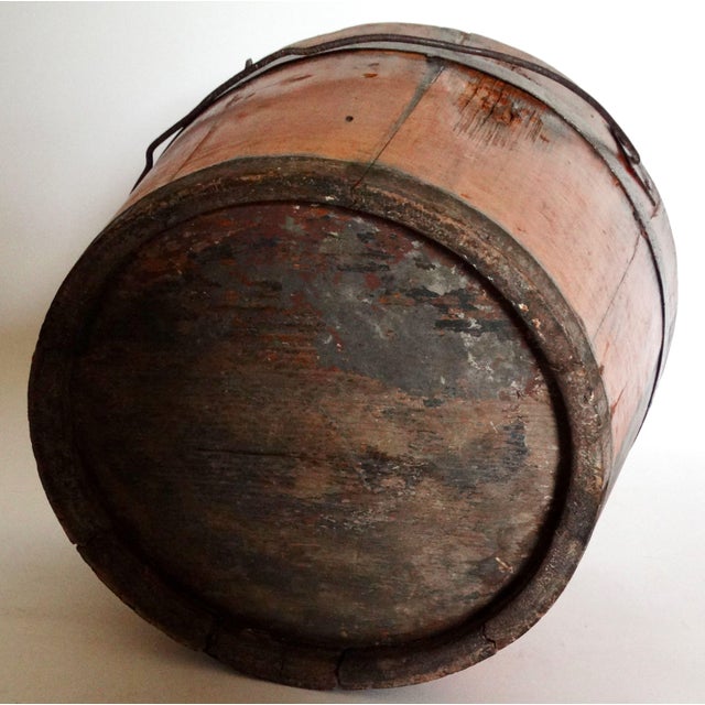 Antique American Staved Maple Sap Bucket For Sale - Image 14 of 14