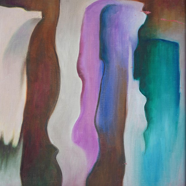"Profiles" by Walter E Cohen Jr (1912-2004) Abstract Expressionist Figural Framed Original Painting For Sale In New York - Image 6 of 10