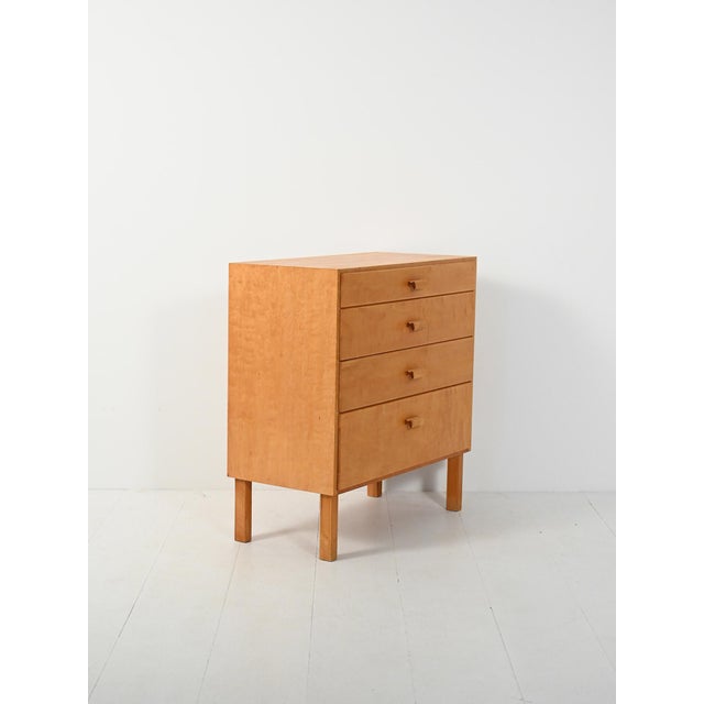 Vintage Scandinavian Birch Chest of Drawers, 1960s For Sale - Image 3 of 9