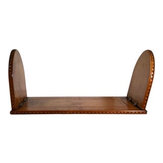 Antique Walnut Chip Carved Book Slide For Sale