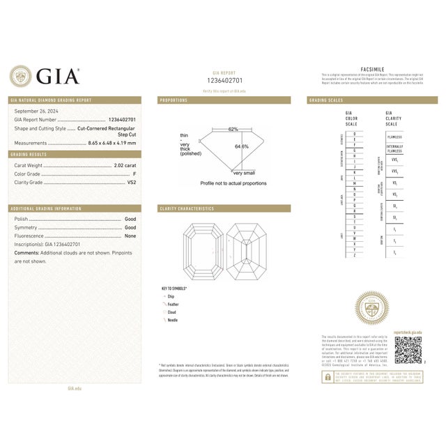 2.02 Ct Gia Certified Diamond Ring Size 7.5 For Sale - Image 10 of 10