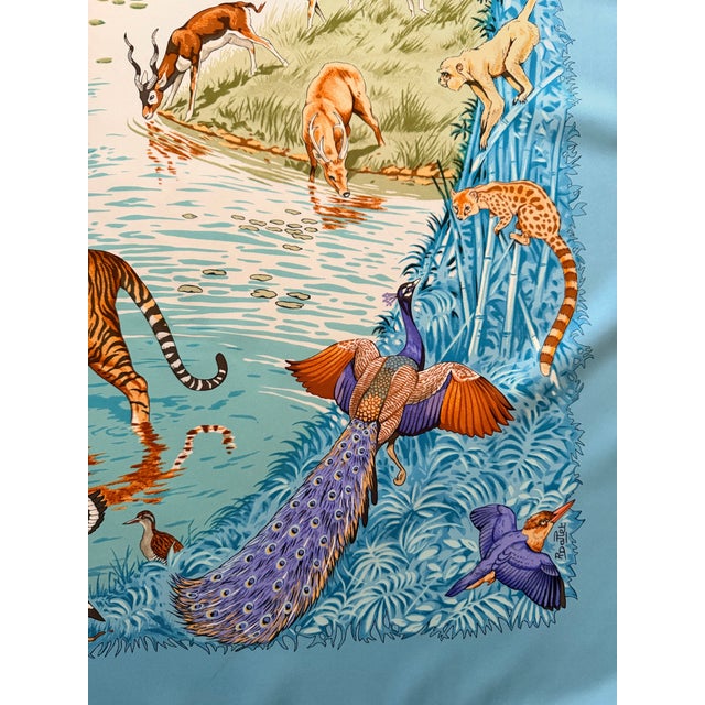 Hermès La Trêve De L’eau 2005 Silk Scarf Designed by Robert Dallet For Sale - Image 9 of 11