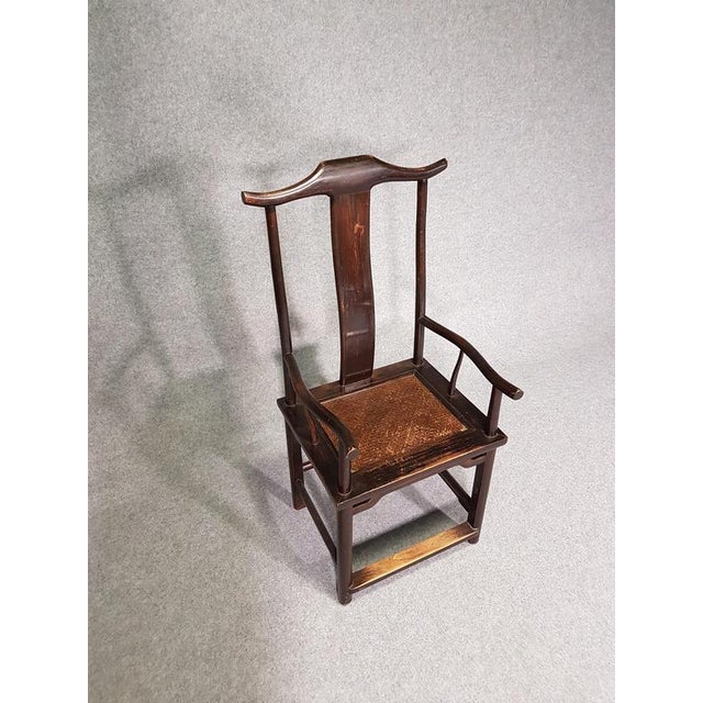 Vintage Chinese Brown Tall Yokeback Chairs, Set of 6 For Sale - Image 15 of 16