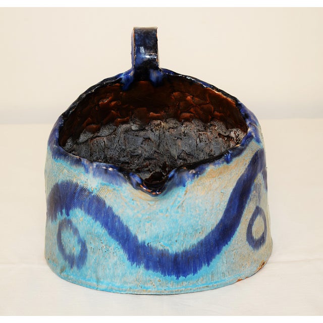 Elegant Italian ceramic jug, handcrafted and designed exclusively for decorative use. with a height of 19 cm, depth of 18...