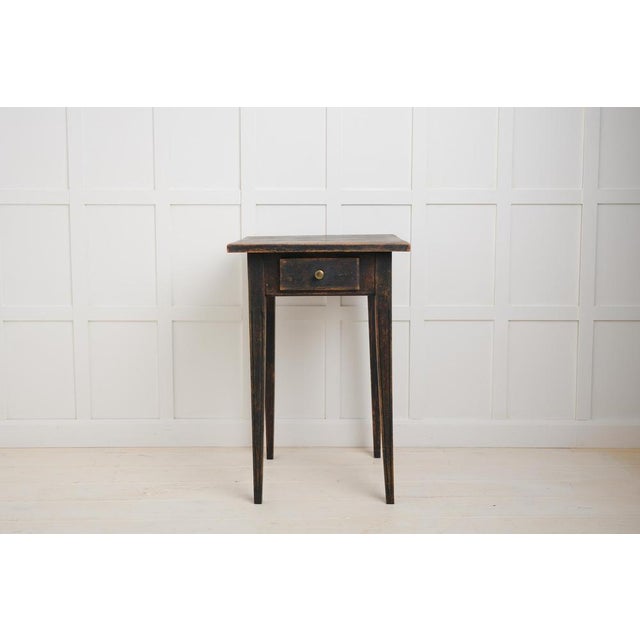 Small Gustavian Northern Swedish Country House Side Table For Sale - Image 6 of 11