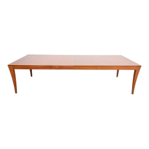Bill Sofield for Baker Furniture Modern Walnut Extension Dining Table, Newly Refinished