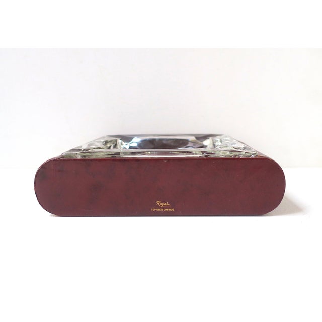 Art Deco Leather Catchall Ashtray, Mid-20th Century For Sale In New York - Image 6 of 13