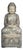 Chinese Distressed Brown Gray Stone Sitting Meditation Buddha Statue For Sale