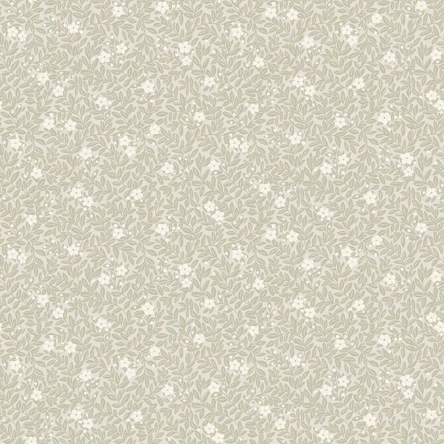 SAMPLE - Boråstapeter Myrten Wallpaper In Leaf For Sale