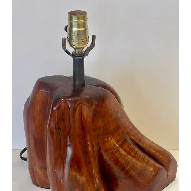 Contemporary Vintage Driftwood Table Lamp For Sale - Image 3 of 4